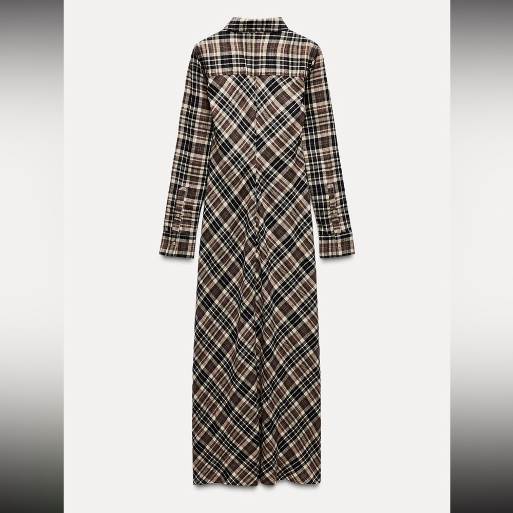 ZARA Plaid Shirt Dress ZARA 9282/060/121 194/020 - Picture 15 of 17